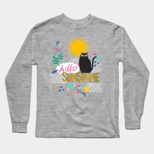 Hello Sunshine Cat Long Sleeve T-Shirt